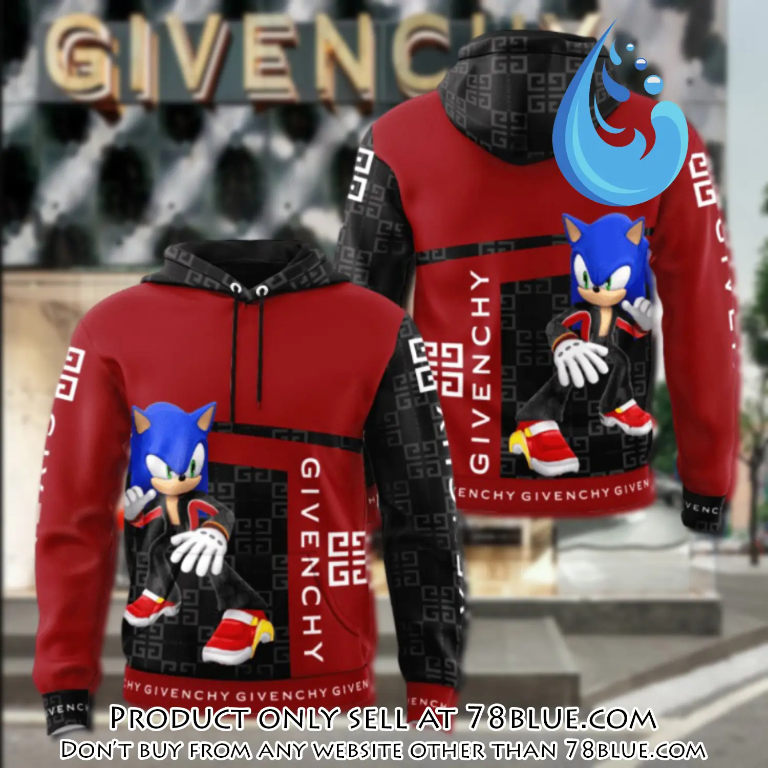 Givenchy sonic unisex hoodie luxury brand gifts  jh1859 78b0426766